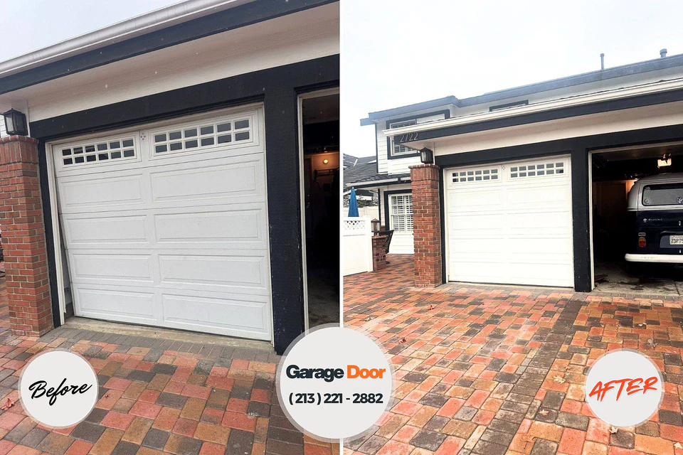 Before and after: garage door repair Perryville, AR